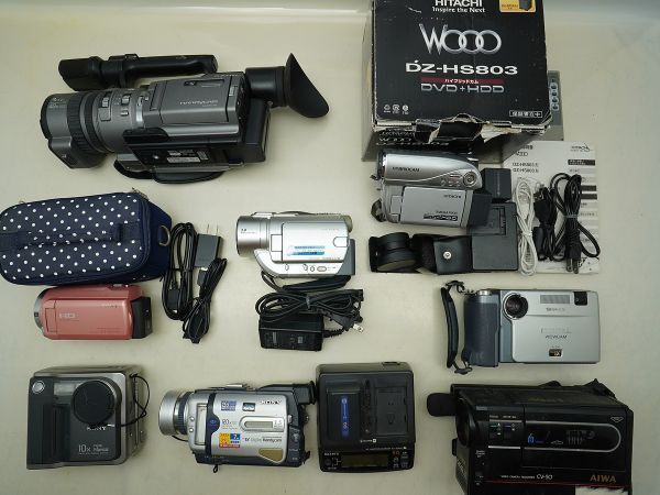 ★ビデオカメラなど★SONY/HITACHI/SHARP/AIWA/ 等 計:8点まとめ【ジャンク品】32802