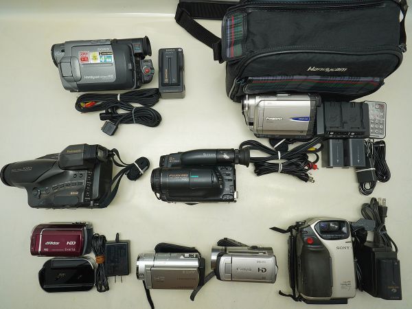 ★ビデオカメラなど★SONY/FUJIX/Panasonic/Victor/Canon/ 等 計:8点まとめ【ジャンク品】32799