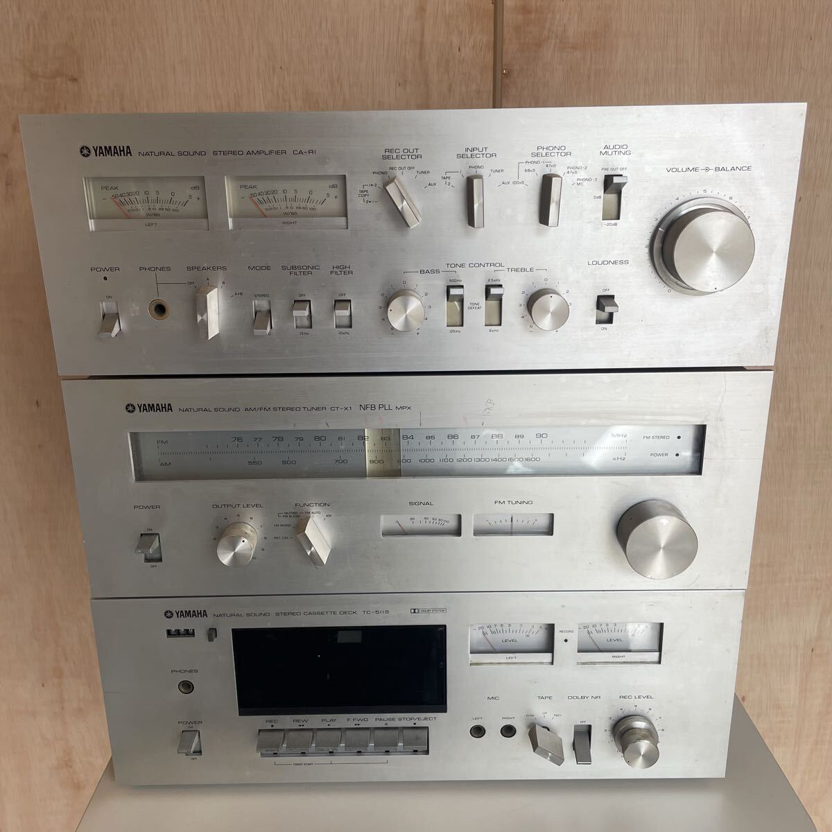YAMAHA ヤマハ CA-RI CT-X1 TC-5IIS NATURAL SOUND STEREO ステレオ AMPLIFIER アンプ TUNER チューナー CASSETTE DECK カセットデッキ