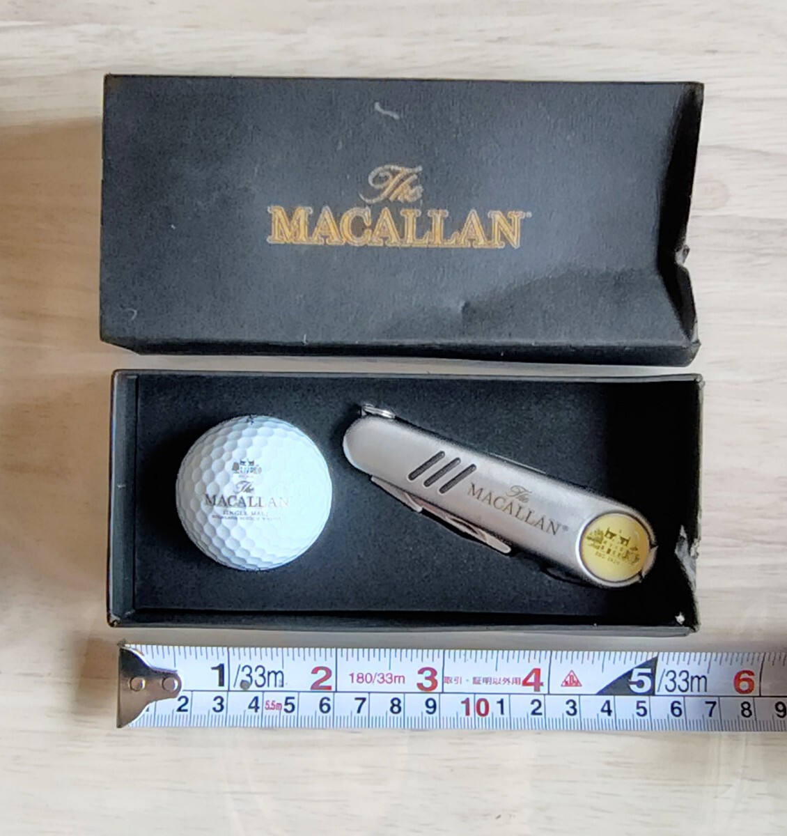 箱潰れ　ザ　マッカラン　ゴルフボール　マルチツール　アクセサリーセット　The Macallan　訳あり　箱ダメージ