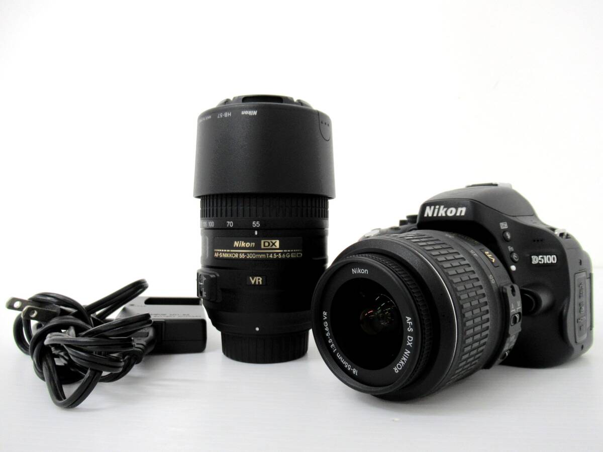 【Nikon/ニコン】未⑥5//D5100/AF-S NIKKOR 18-55mm 1:3.5-5.6G DX/AF-S NIKKOR 55-300mm 1:4.5-5.6G ED