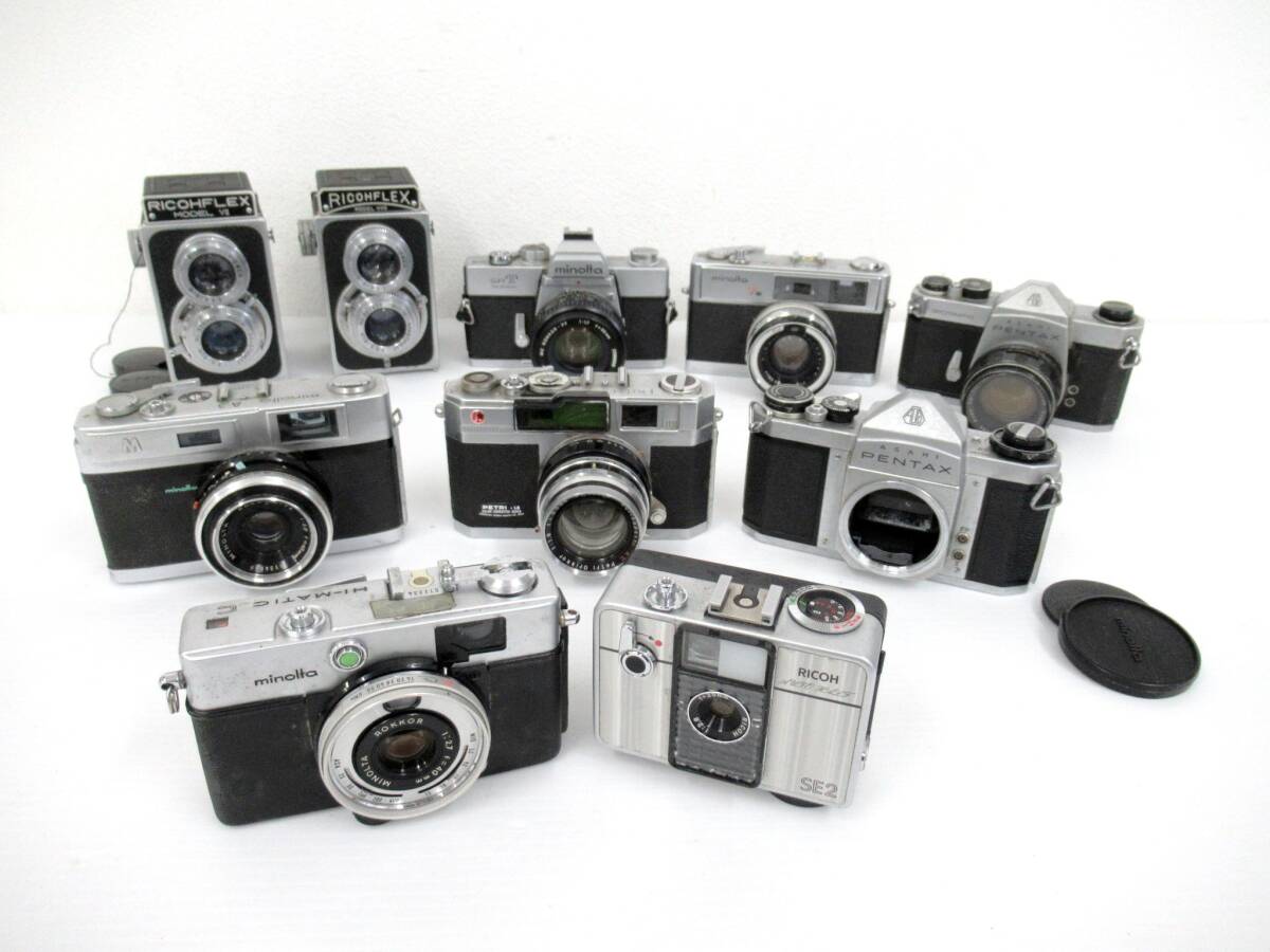 【ASAHI PENTAX/MINOLTA/RICOH他】未⑥28//シルバーボディ/二眼含む/ジャンクまとめ