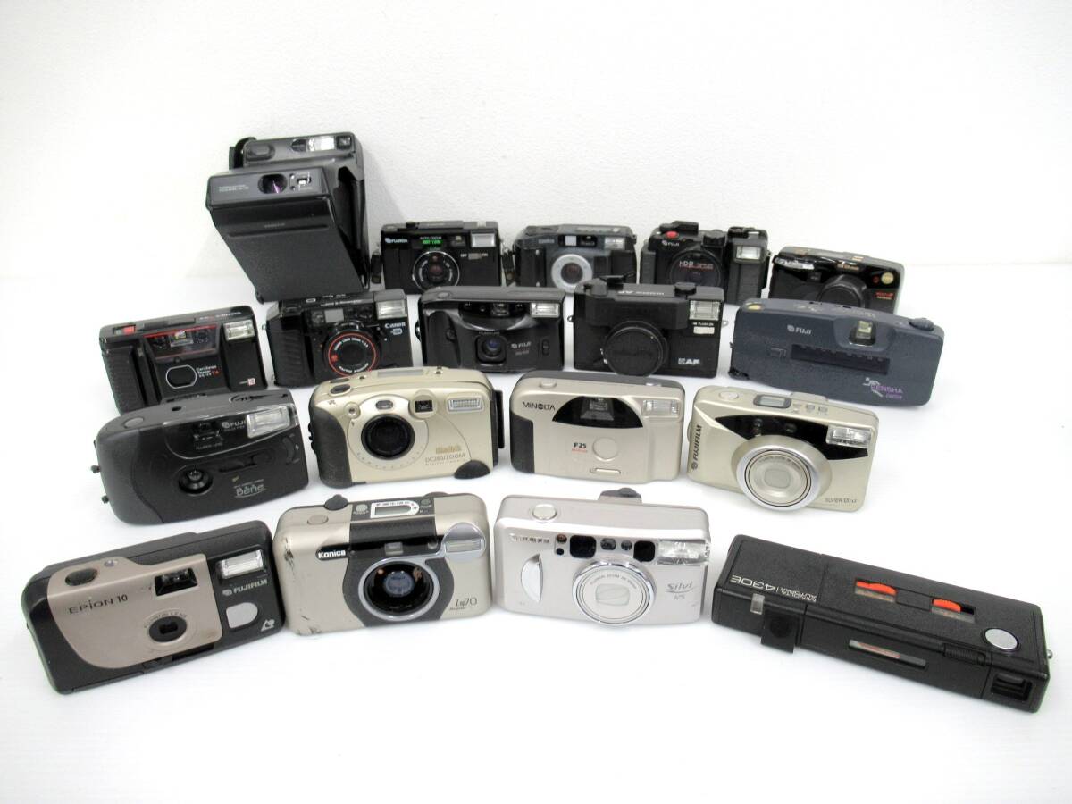 【CANON/FUJI/FUJICA/KONICA/MINOLTA/OLYMPUS/YASHICA】未⑥29//コンパクトフィルムカメラ/ジャンク/まとめ