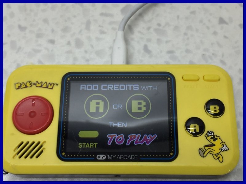 V1384R ★レトロ★MY ARCADE★ パックマン ポケットプレイヤー 携帯ゲーム機 イエロー【本体のみ】