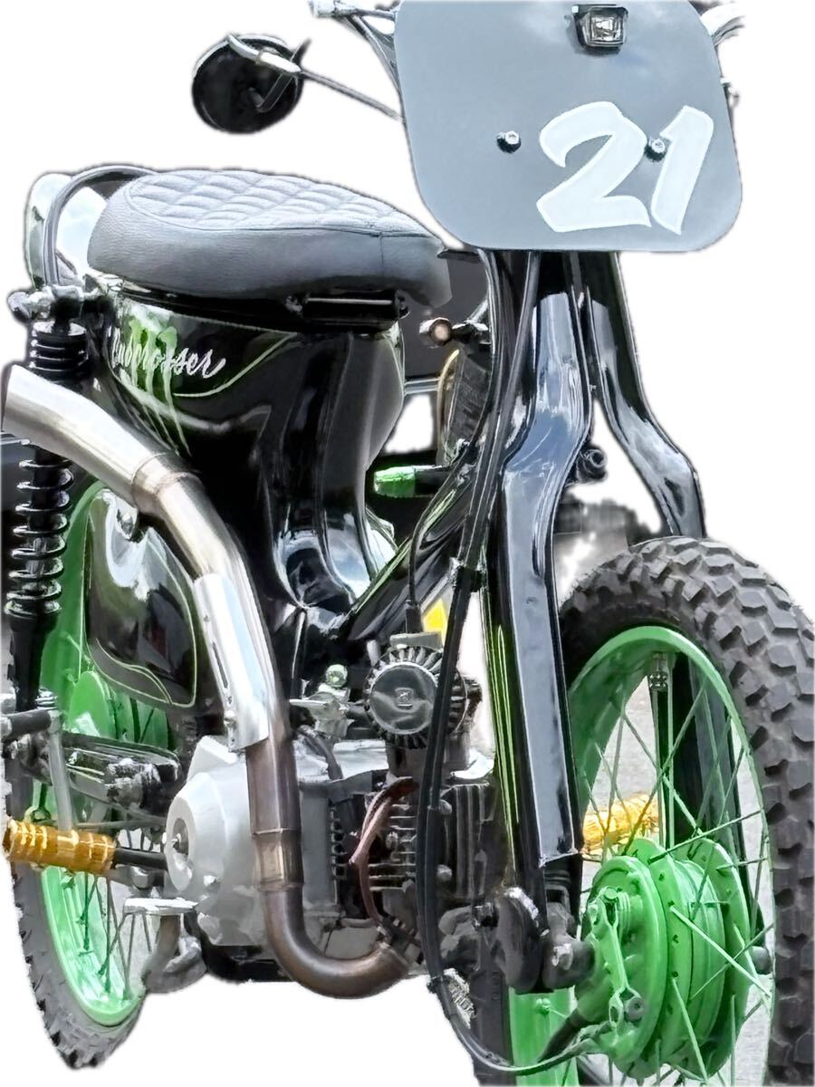 ホンダスーパーカブ50改4速最速◆特モンスターエナジー95 群馬発　C50 カスタム50、70 90カスタム　リトルカブ　ピンスト