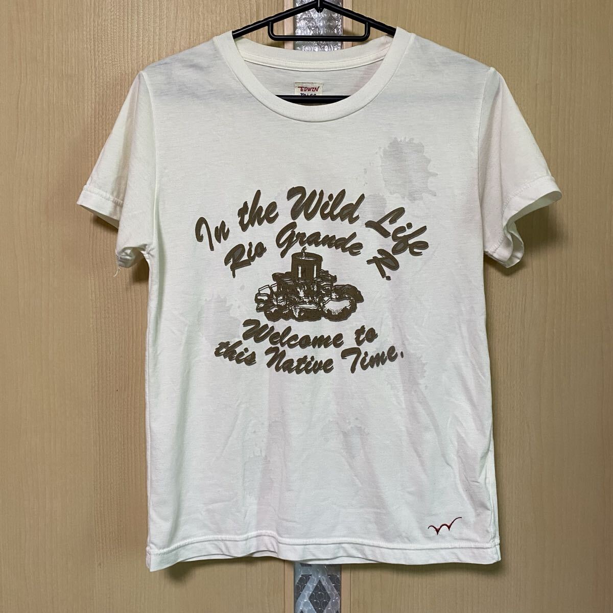EDWIN miss 503 Tシャツ ビンテージ ヴィンテージ ホワイト 白 L