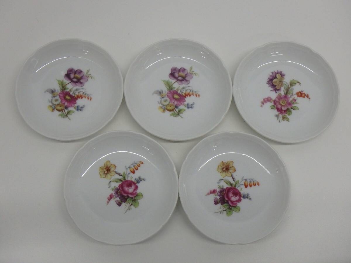 コレクション放出中! 骨董祭 工芸品祭 ジノリ 小皿 サックスフラワー おまとめ RICHARD GINORI 皿 食器 花柄 約9㎝ 長期保管品