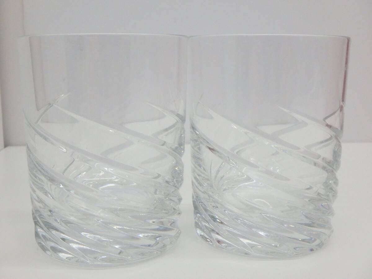 ブランド祭 食器祭 Baccarat バカラ グラス アリックレヴィ スピン 2客 コップ クリスタルガラス グラスのみ 箱なし 長期保管品 