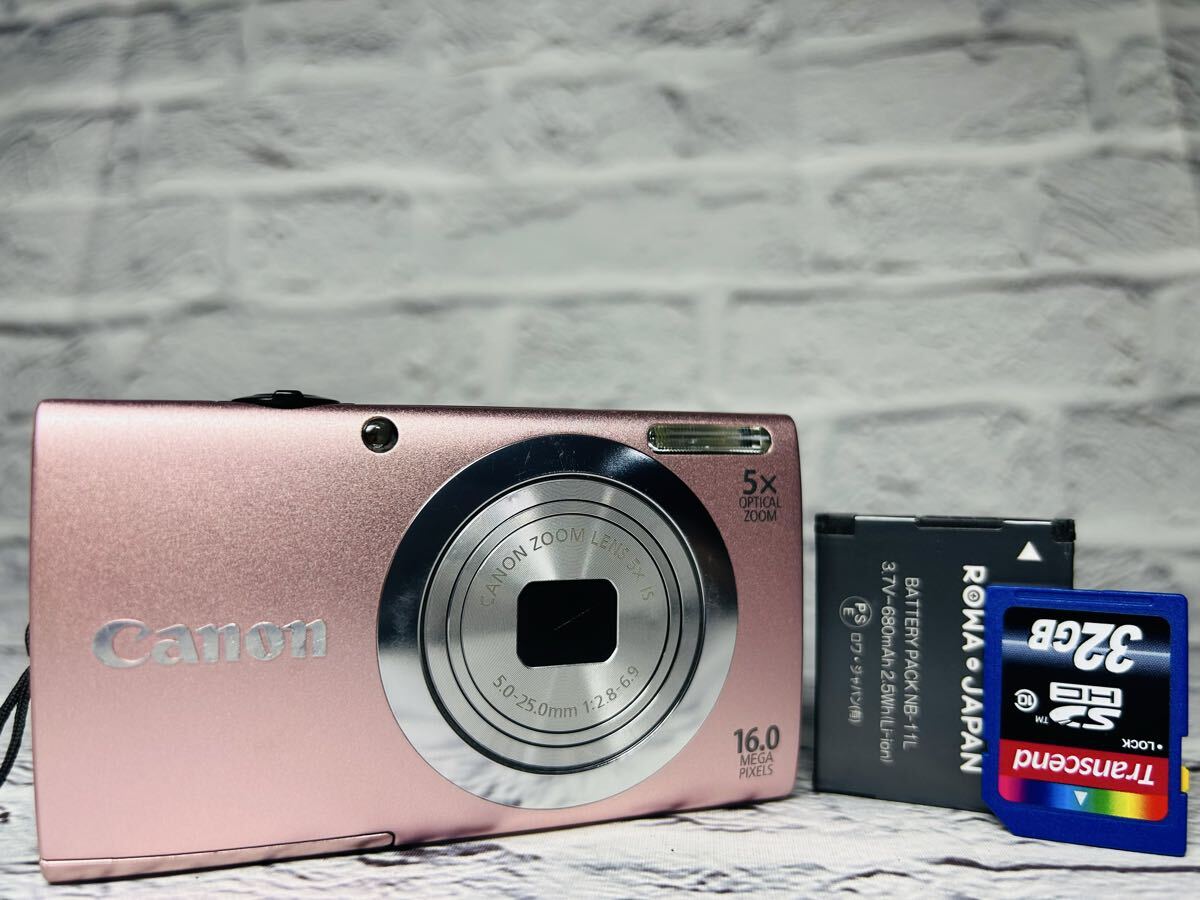 美品 Canon PowerShot A2400 キャノン キヤノン ピンク