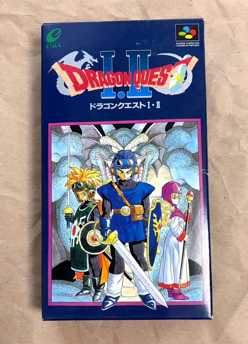 SFC ドラゴンクエストI・II 箱・説明書・プラケース付 スーパーファミコン ドラクエ1・2