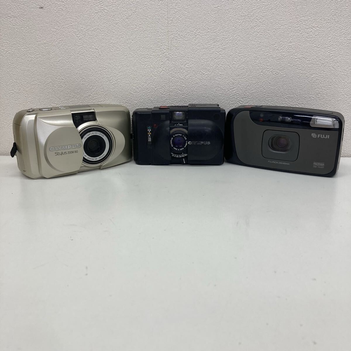 【S3404-j】 カメラ フィルムカメラ　3点 まとめ　FUJI CARDIA mini ELITE op OLYMPUS XA stylus ZOOM 160 コンパクト　オリンパス