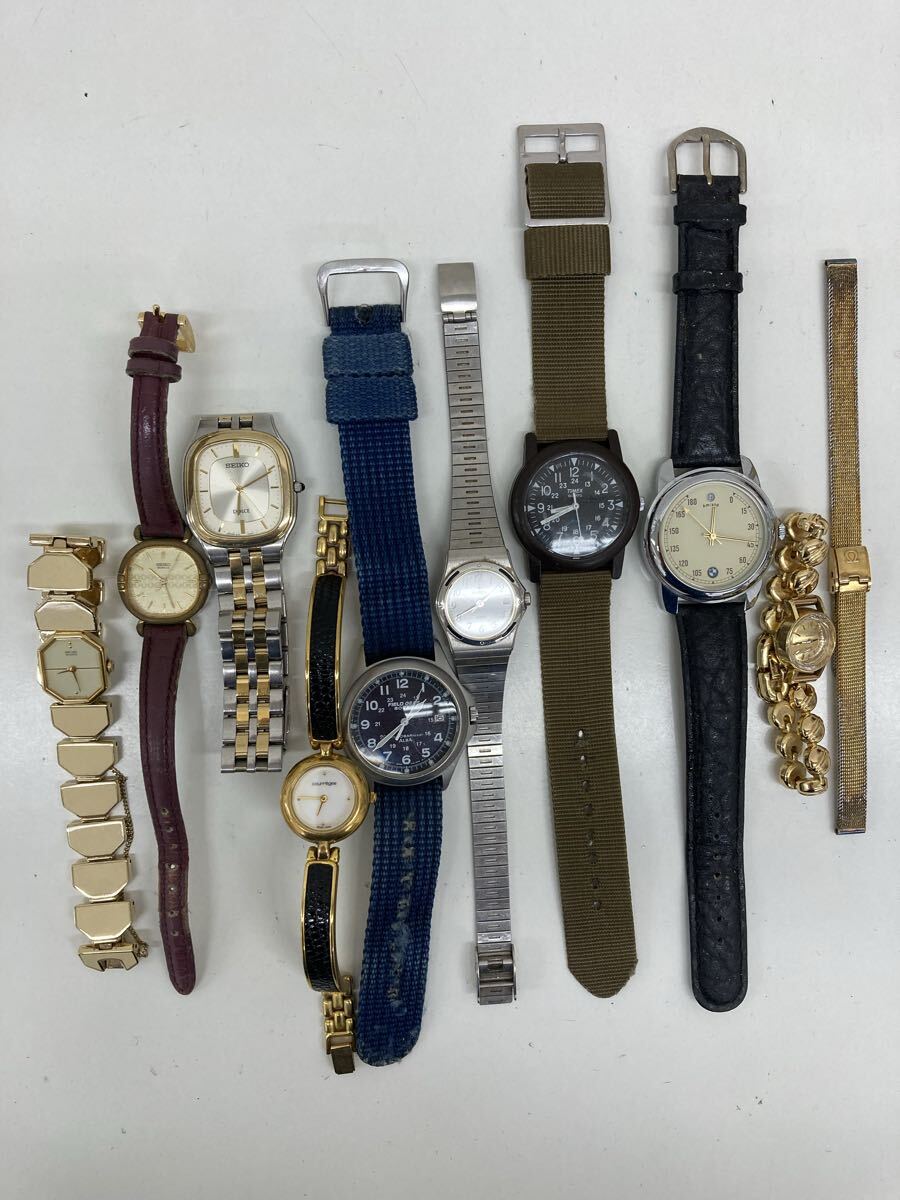 【ZA3192-i】 時計 腕時計　9点 まとめ SEIKO OMEGA ALBA km/std TIMEX BUREN courreges など　DOLCE field gear BUREN セイコー