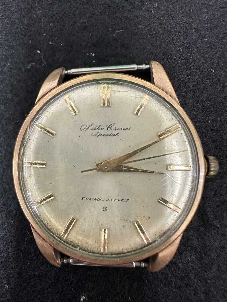【S3398-i】 腕時計 SEIKO CRONOS 15033 稼働品 フェイスのみ セイコー ヴィンテージ 自動巻き クロノス 23石