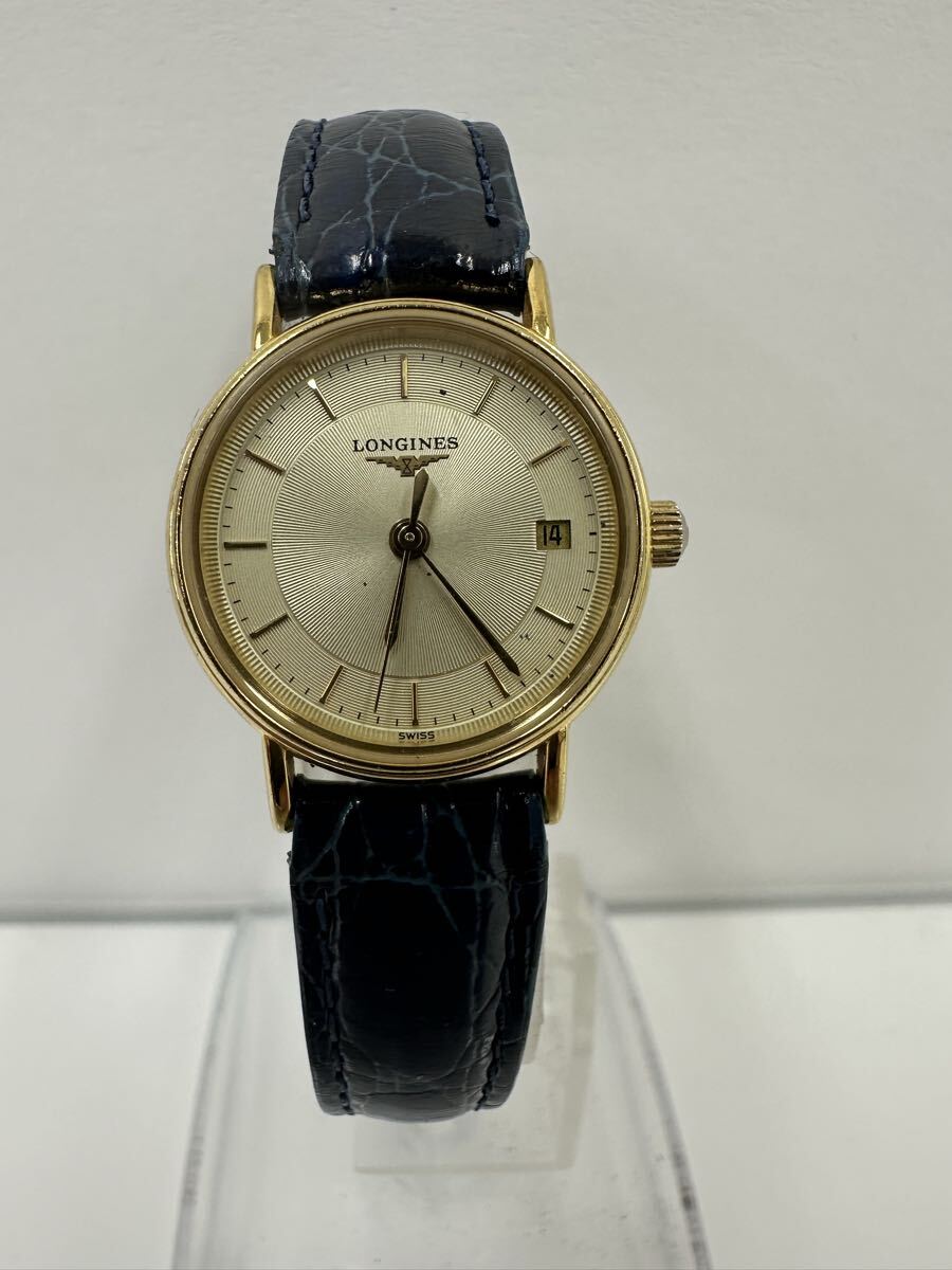 【AN3407-i】 腕時計 LONGINES 不動品　L4.220.2 ロンジン クォーツ ゴールド文字盤