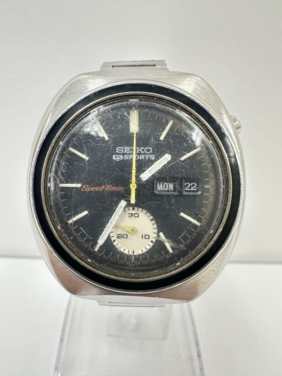 【O3426-i】 腕時計 SEIKO Speed-Timer 6139-8002 不動品 セイコー　スピードタイマー 5スポーツ 自動巻き デイデイト