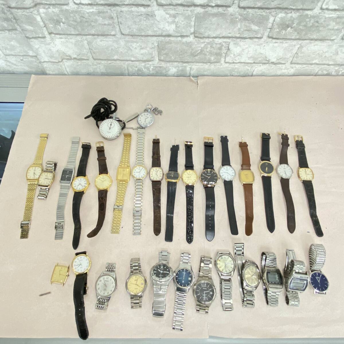 『F13』時計　SEIKO　セイコーｘ30　クォーツ/SUN/立命館/スピリット/アラームクロノグラフ/ロードマチック/懐中時計/他　動作未確認　現状