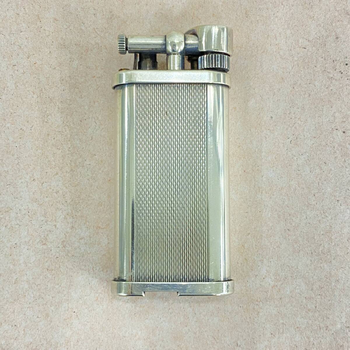 『②KB9』Dunhill　ダンヒル　ライター　ユニーク　オーバル　ハンマー式　シルバーカラー　火花無し　ヴィンテージ品　現状品