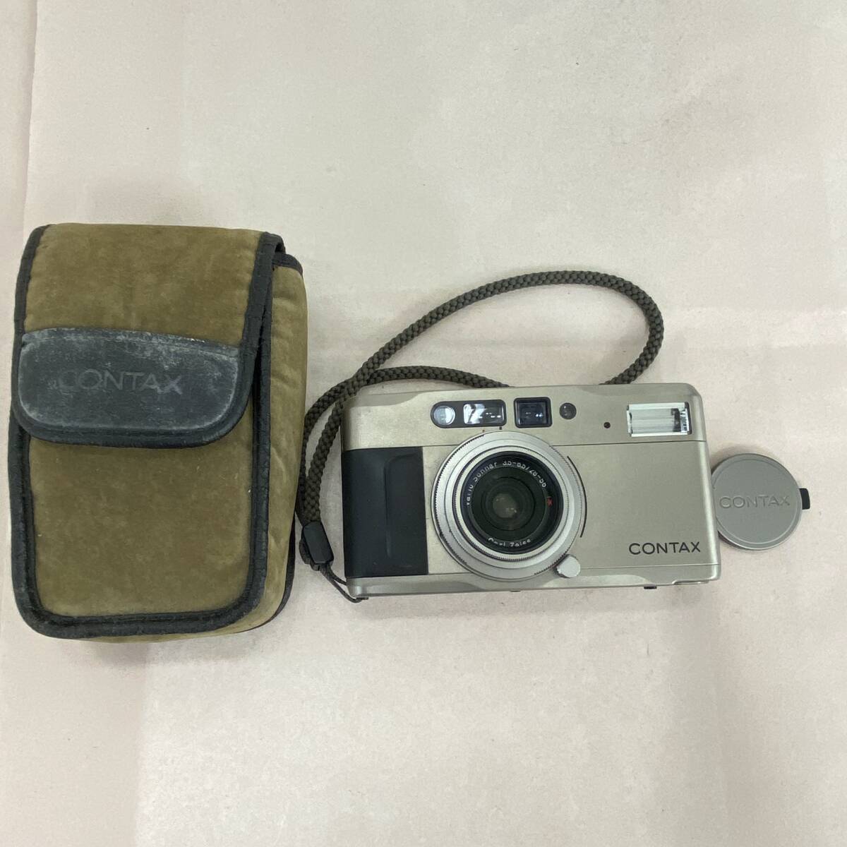 『②NN2』動作未確認　フィルムカメラ　CONTAX TVS/カールツァイス Vario Sonnar 3.5-5.6/28-56　T*　ソフトケース付き　現状品