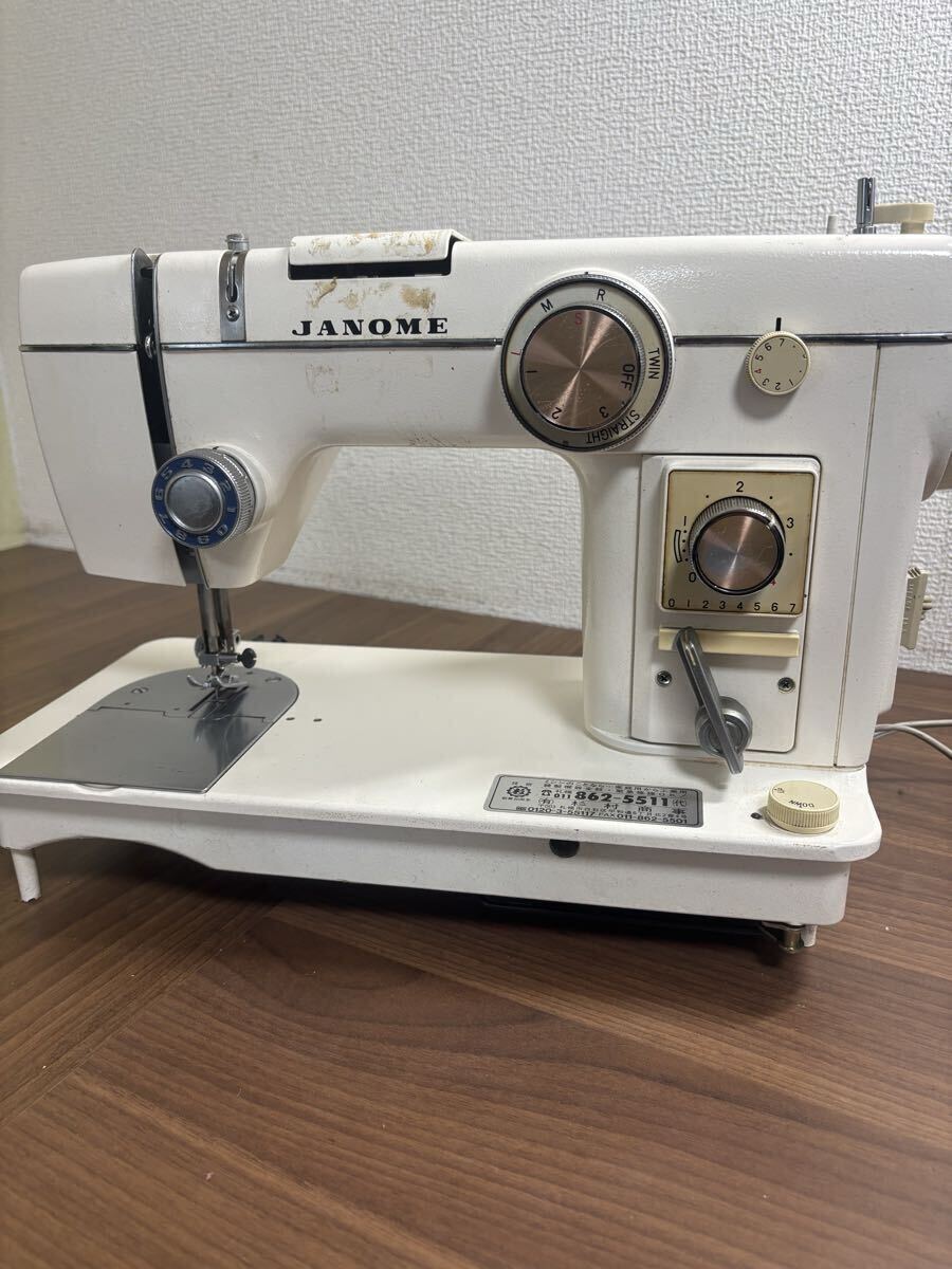 JANOME ジャノメ ミシン MODEL802 昭和レトロ 手工芸 手芸 ハンドクラフト 家庭用ミシン
