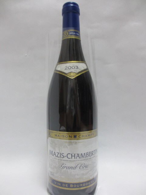 【掘出し物】マジ・シャンベルタン　グラン・クリュ（特級畑）２００３年 シャンピー【７５０ｍｌ】