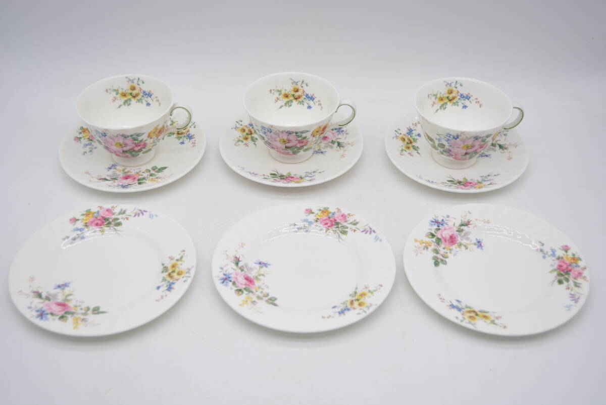 【極美品】 ROYAL DOULTON/ロイヤル ドルトン カップ&ソーサー プレート 3客セット ARCADIA/アルカディア 洋食器