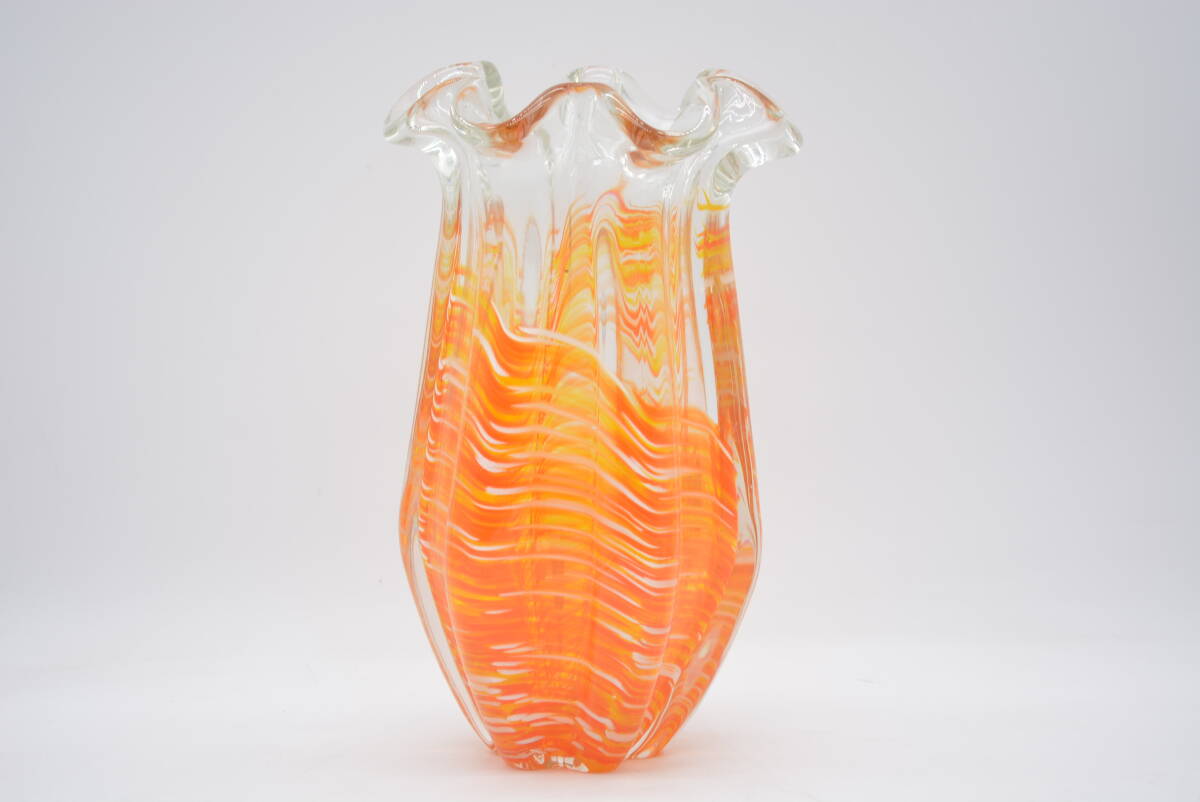 【極美品】Multi Glass/マルティグラス 花瓶 花器 ガラス 置物 オブジェ レトロ 工芸品 フラワーベース インテリア アンティーク
