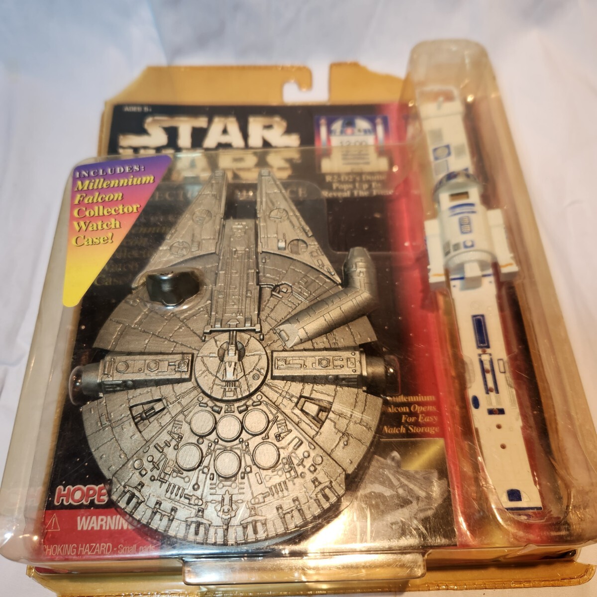 208【未開封】STAR WARS コレクタータイムピース R2-D2 腕時計セット 1996年 HOPE社 ミレニアムファルコンケース付き