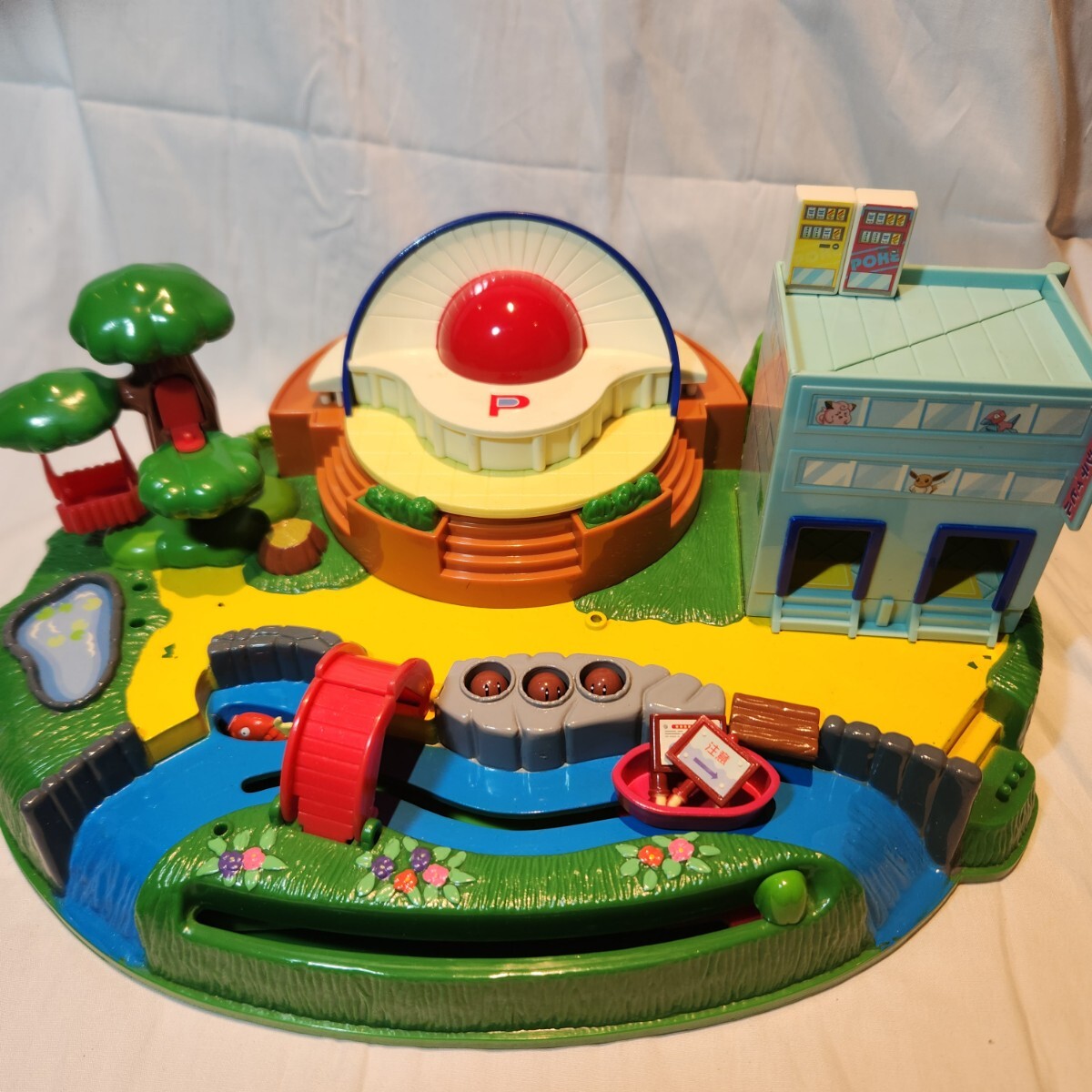 210【当時物】1998年 TOMY ポケットモンスター ちびポケハウス デラックスタイプ 初期ポケモン 玩具 現状品