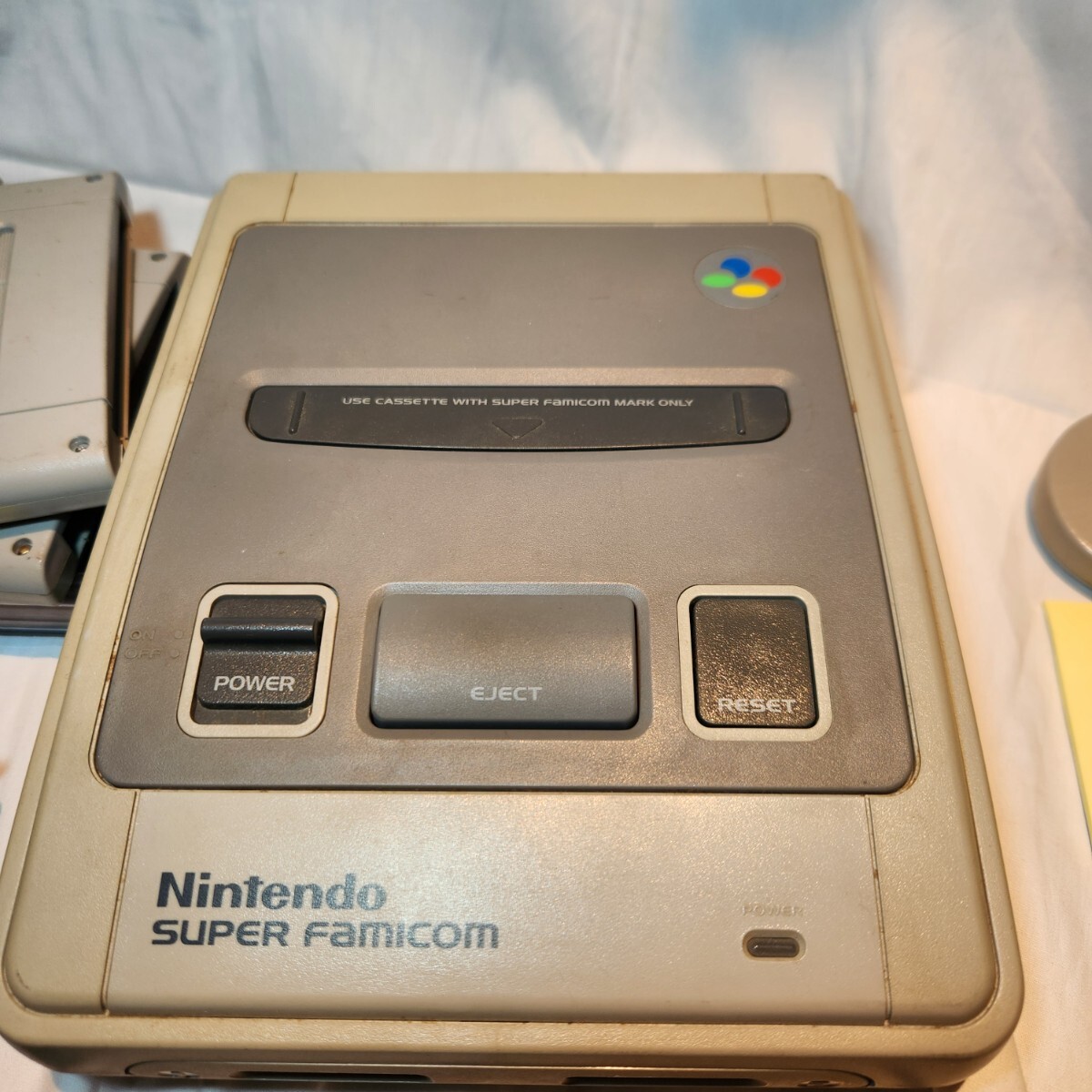 任天堂 スーパーファミコン 本体 セット ジャンク ソフト3本付き スーパードンキーコング3 マリオワールド スーパー原人2 SFC レトロゲーム