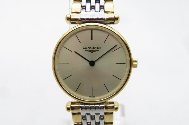1円～LONGINES ロンジン グランドクラシック L4.135.2 レディース クオーツ 腕時計 シルバー/ゴールド コンビネーション　7-10-14