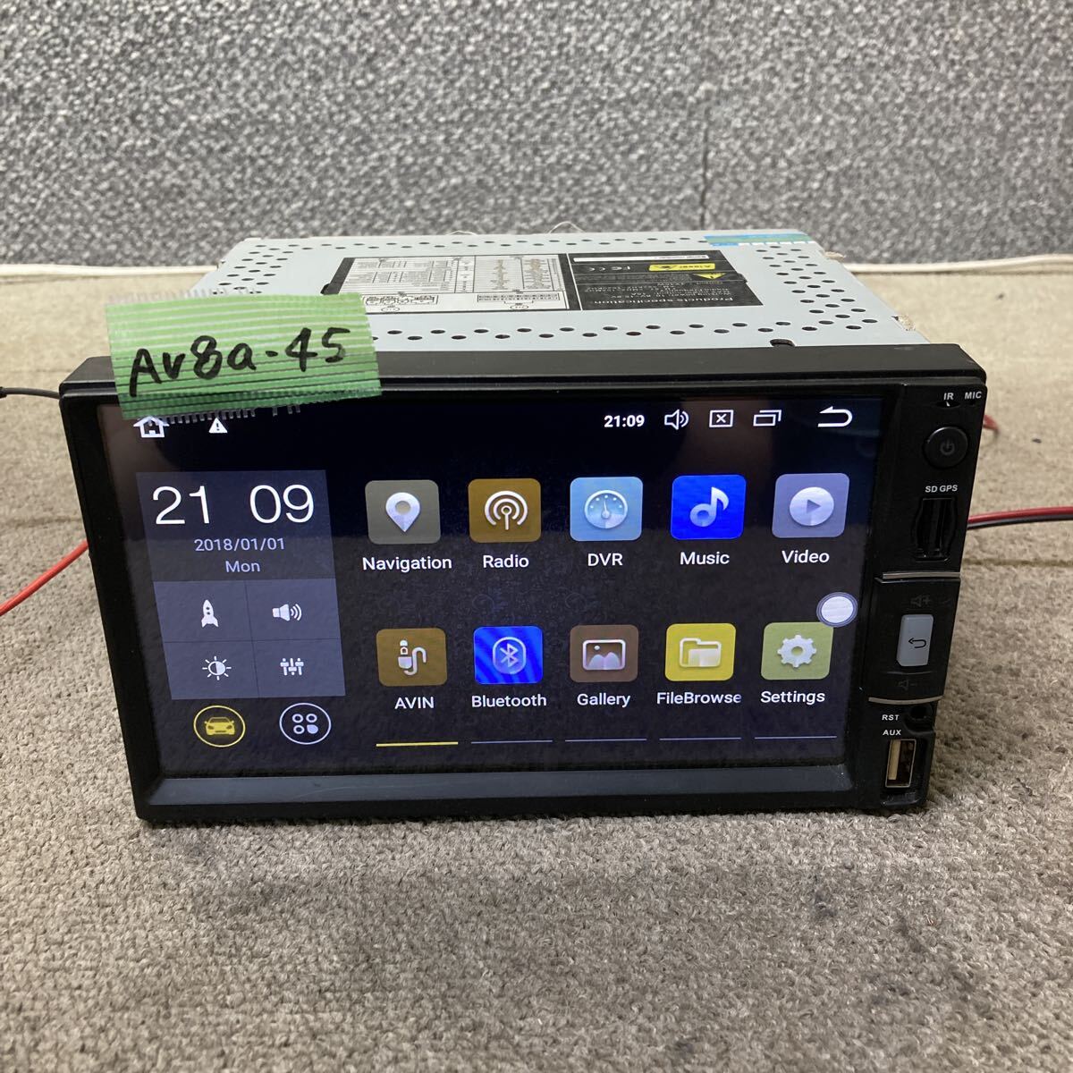 AV8a-45 激安 カーナビ アンドロイドナビ AUX USB Bluetooth 簡易動作確認済み 中古現状品
