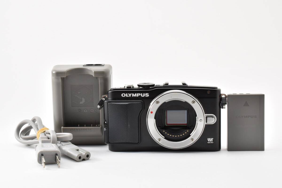 動作確認済 充電器付　OLYMPUS PEN Lite E-PL5 オリンパス　ボディ ブラック デジタルコンパクトカメラ　液晶やや暗め