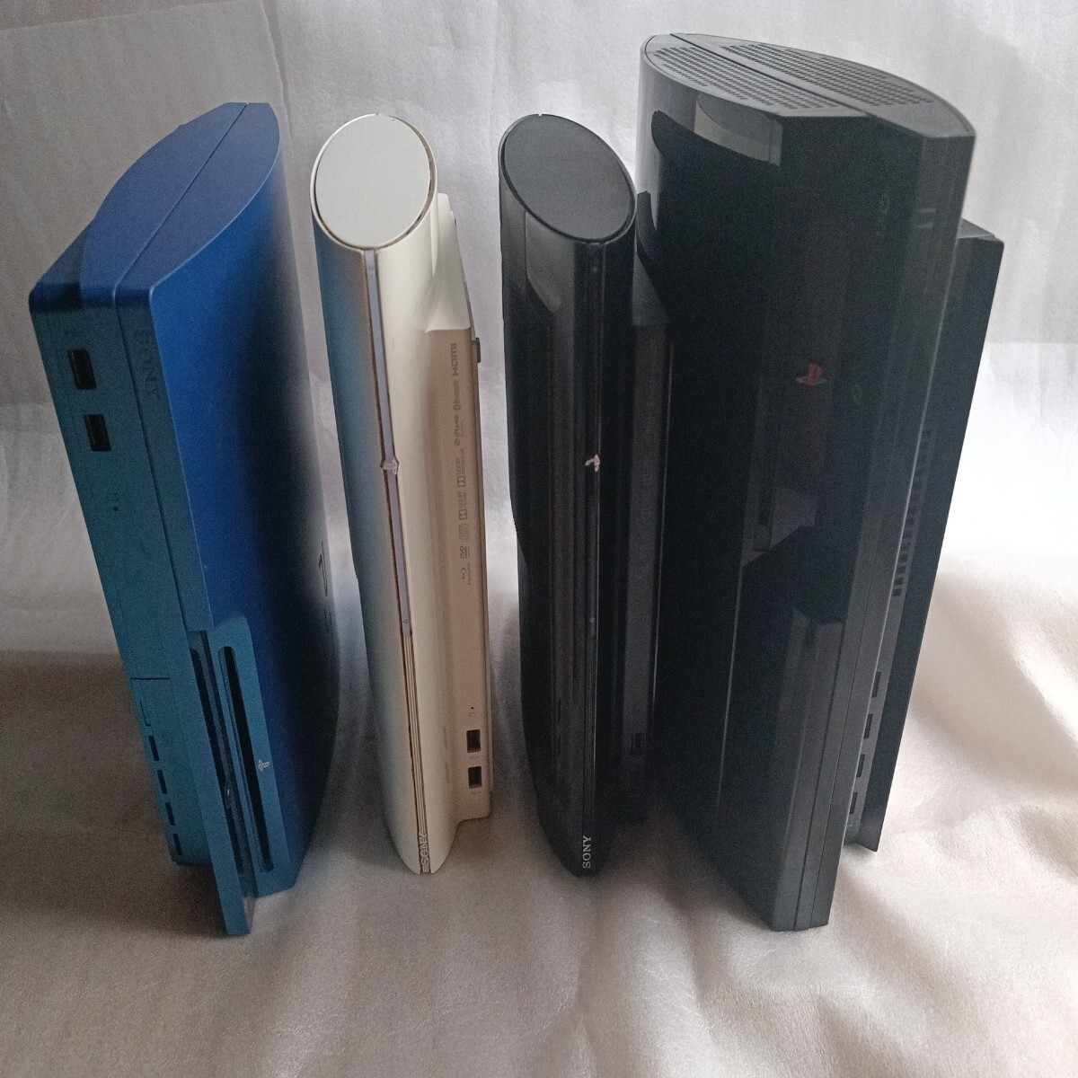 4台セット PS3 本体 CECH-3000B スプラッシュブルー CECH-4000B ブラック ホワイト CECHB00 初期型 薄型 スリム 訳あり ジャンク
