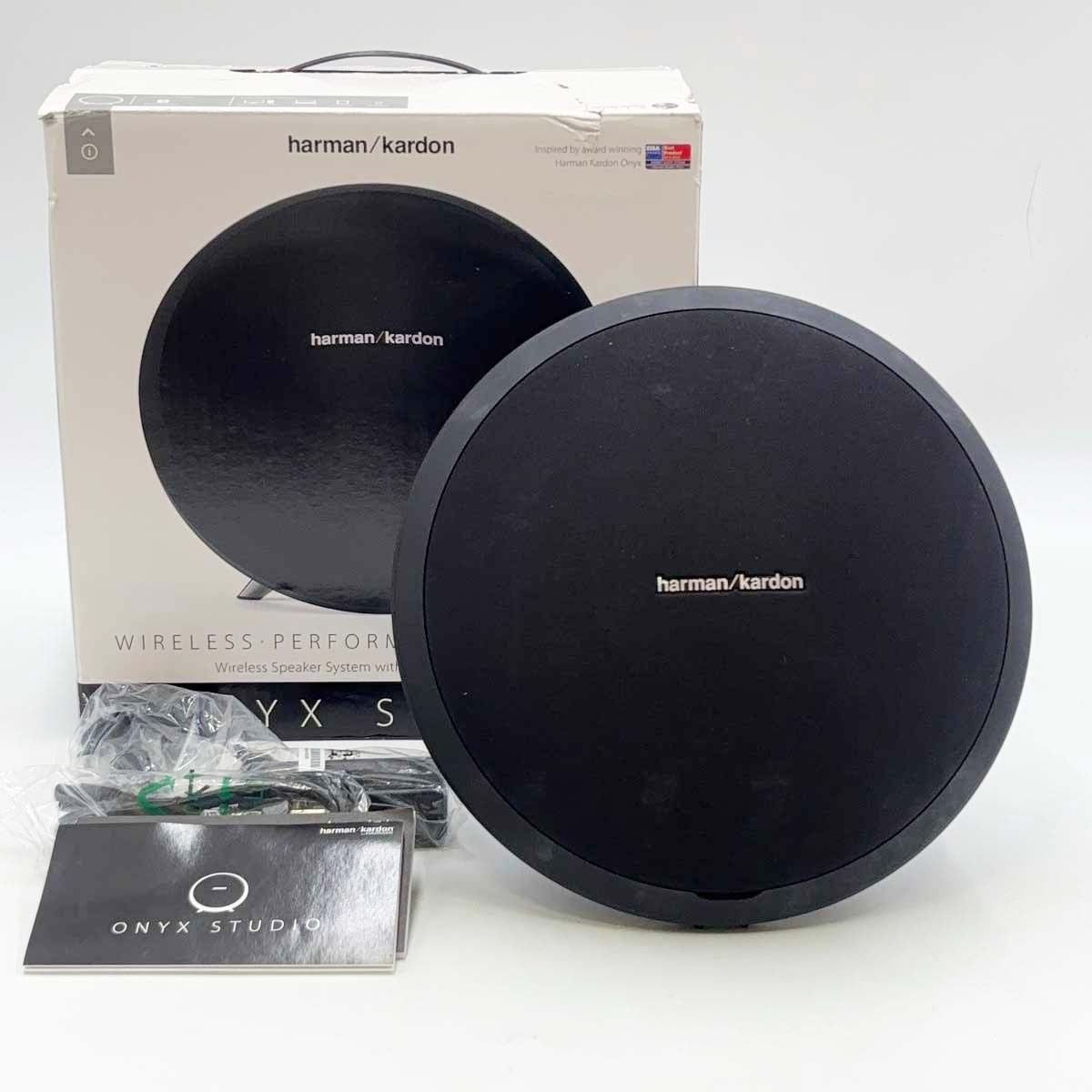 【中古】harman/kardon ハーマン/カードン ONYX STUDIO ワイヤレススピーカー Bluetooth ブラック 円形スピーカー オーディオ