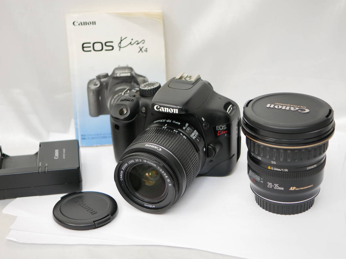 #4558 CANON X4 EF-s 18-55mm EF 20-35mm eos kiss キャノン デジカメ