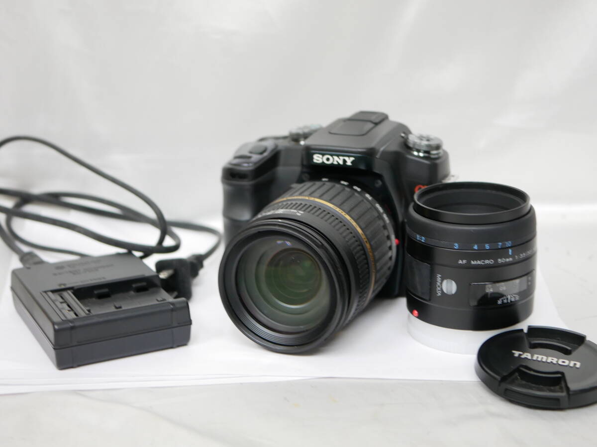 #4580 Sony α100 AF 50mm F2.8 macro tamron 18-200mm ソニー デジカメ
