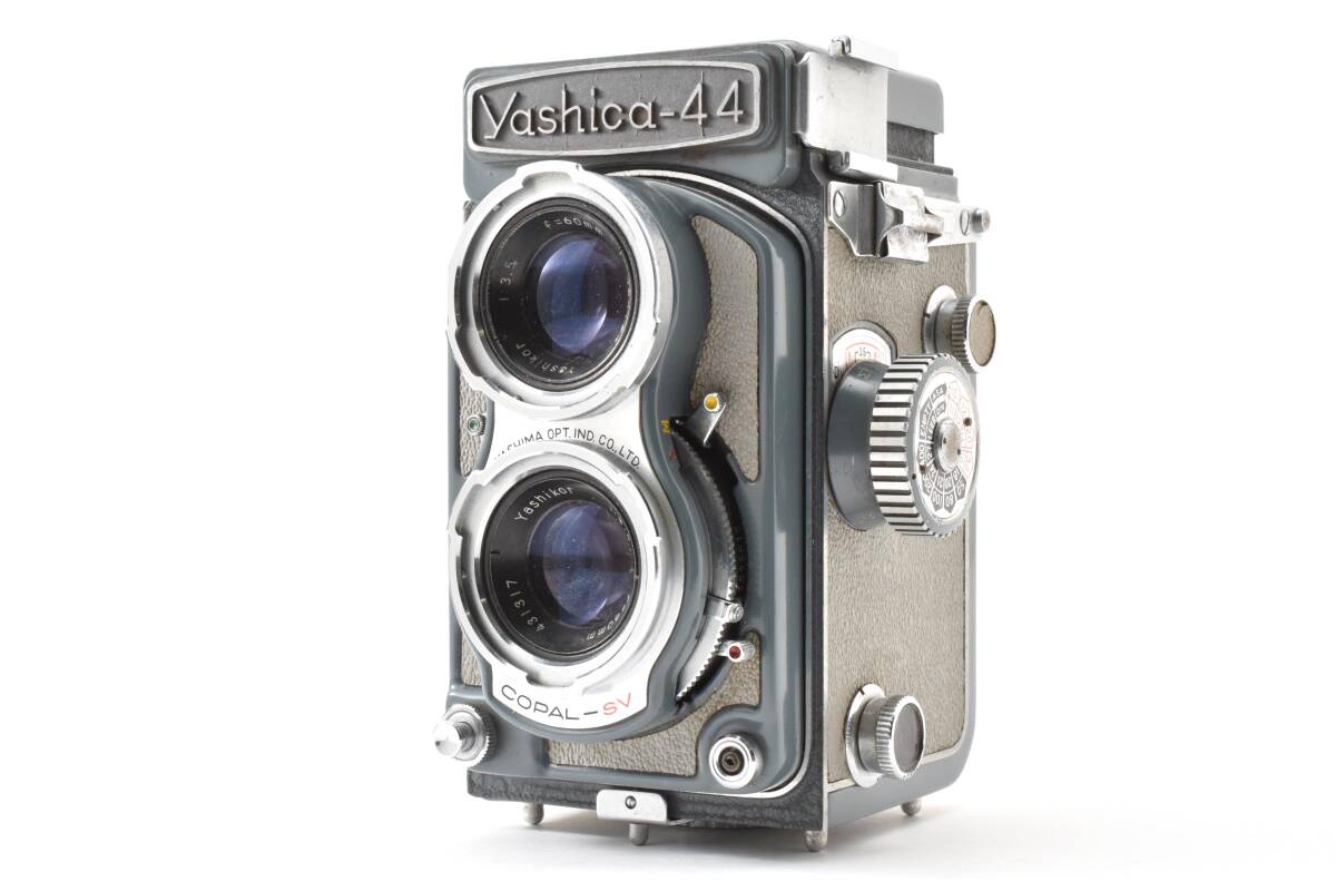 【良品】ヤシカ Yashica-44 Yashikor 60mm F3.5 二眼カメラ 【動作確認済】#3003360