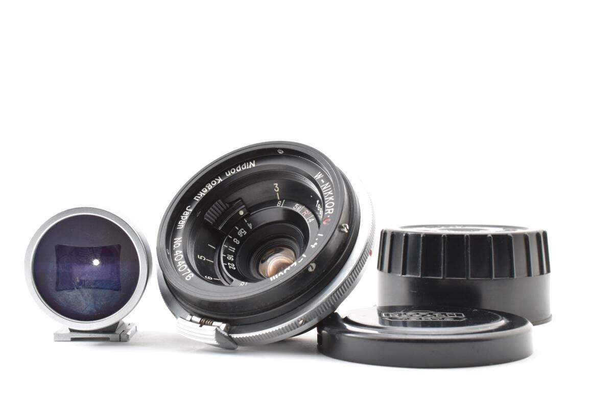 【希少・極美品】Nikon W-Nikkor-C 25mm f/4 2.5cm Sマウント ファインダー付【動作確認済】#3003361