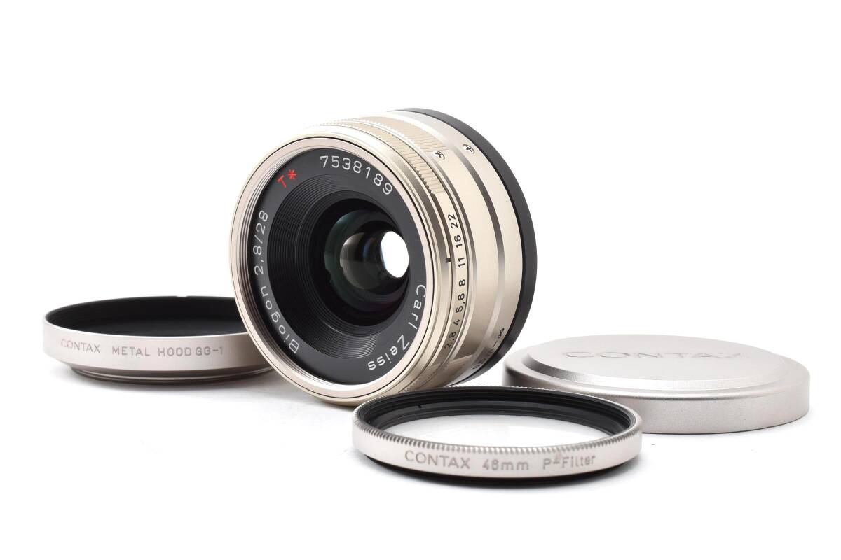 【美品】CONTAX Carl Zeiss Biogon 28mm F2.8 T* Gマウント【動作確認済】#3006421