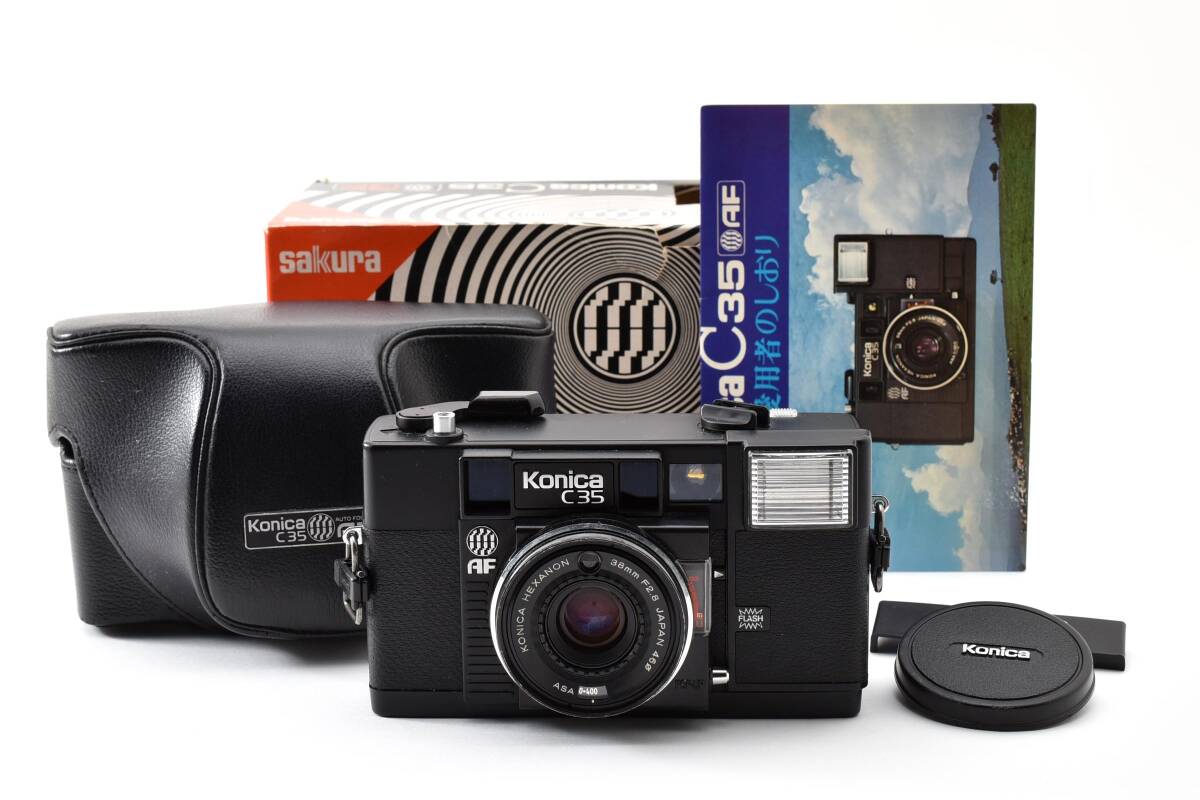 KONICA コニカ C35AF HEXANON 38mm F2.8 元箱・専用ケース付【現状品】#3006453