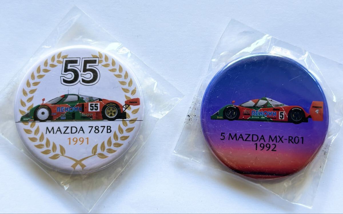 マツダ　缶バッジ　MAZDA 787B 　MX-R01 ル・マン　LeMans ル・マン24時間
