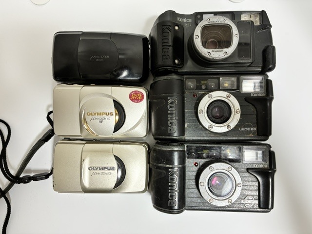 ★6個まとめ★OLYMPUS μ ZOOM 140 VF 105 DELUXE / KONICA 現場監督 動作未確認 ジャンク #442
