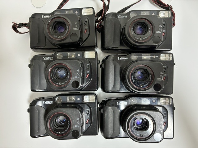 全て動作品★6個まとめ★キャノン CANON Autoboy TELE QD コンパクトフィルムカメラ #443