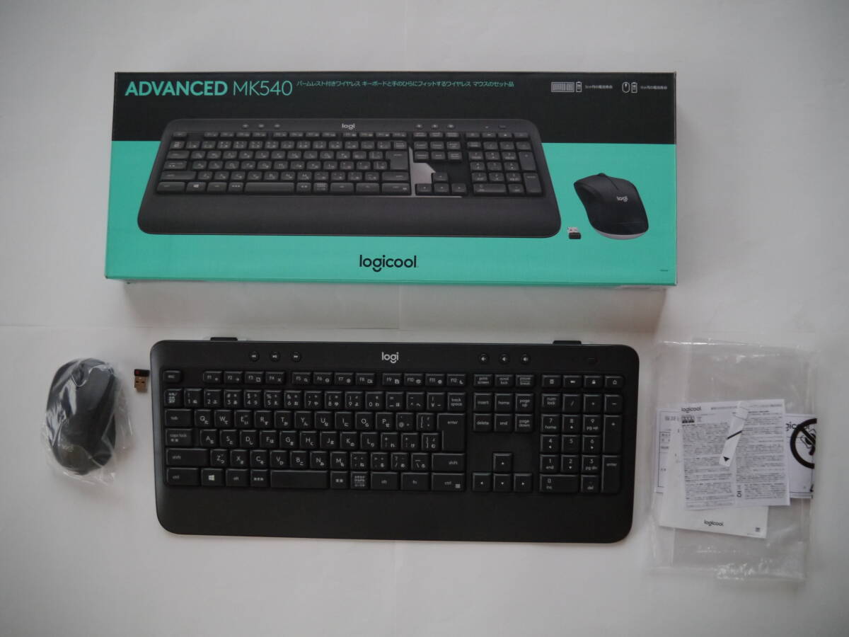 【新品中古】ロジクール[logicool] ワイヤレスコンボ(キーボード+マウス) ワイヤレス高機能キーボード ADVANCED MK540 日本語配列 ブラック