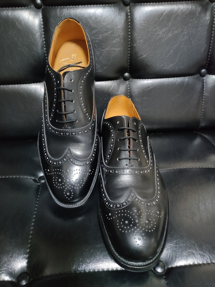 サイズ：26.5　極美品　日本製　SCOTCH GRAIN （スコッチグレイン）ウィングチップシューズ　 革靴 ビジネスシューズ　