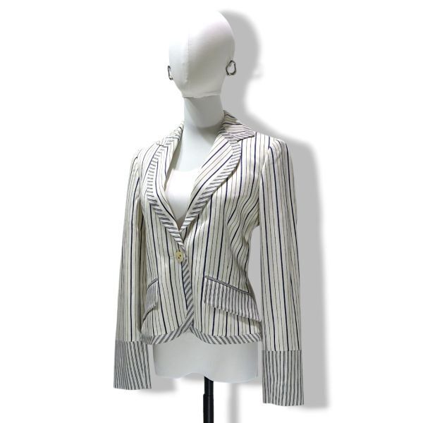 良品 ◆超レア◆ 国内正規品 Christian Dior クリスチャン ディオール John Galliano ガリアーノ ストライプ ジャケット 38 イタリア製
