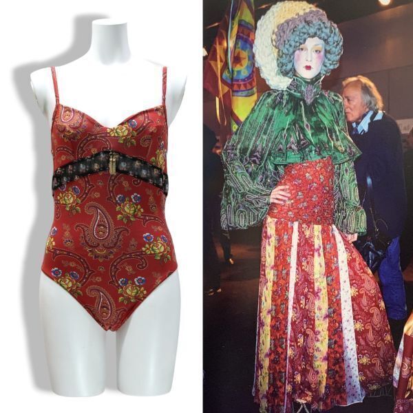 良品 ◆超レア◆ 正規品 Christian Dior クリスチャン ディオール John Galliano ガリアーノ スイムウェア フローラル ペイズリー 水着