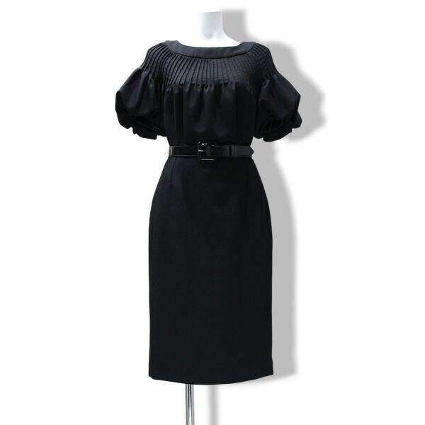 良品 ◆超レア◆ 国内正規品 Christian Dior クリスチャン ディオール John Galliano ガリアーノ パフスリーブ ベルト ロング ワンピース