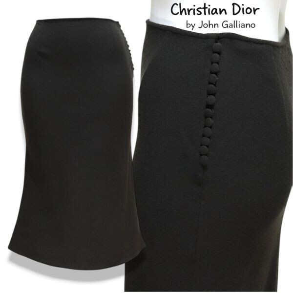良品 ◆超レア◆ 国内正規品 2000 Christian Dior クリスチャン ディオール John Galliano ガリアーノ ウール スカート フランス製