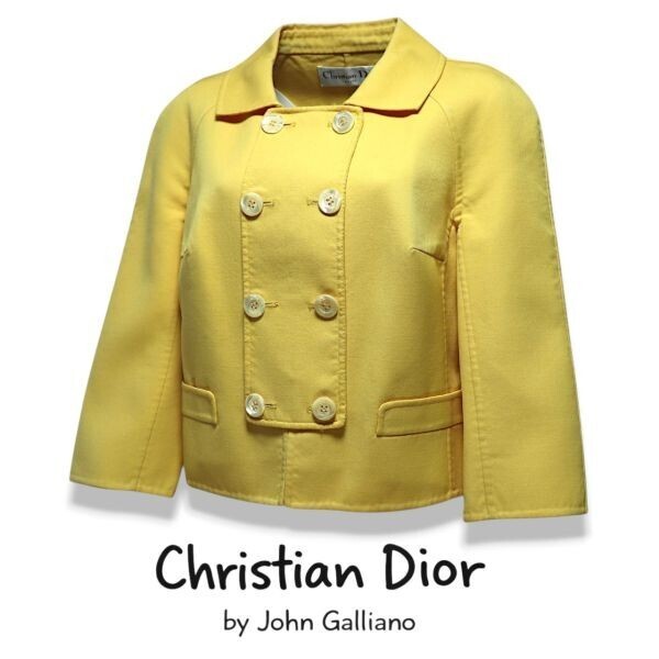 良品 ◆超レア◆ 国内正規品 Christian Dior クリスチャン ディオール John Galliano ガリアーノ ウール ジャケット イエロー イタリア製